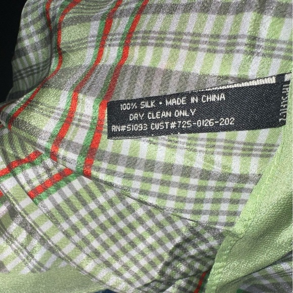 Vintage Rare Twinhill Silk Scarf Green Plaid - Picture 2 of 9